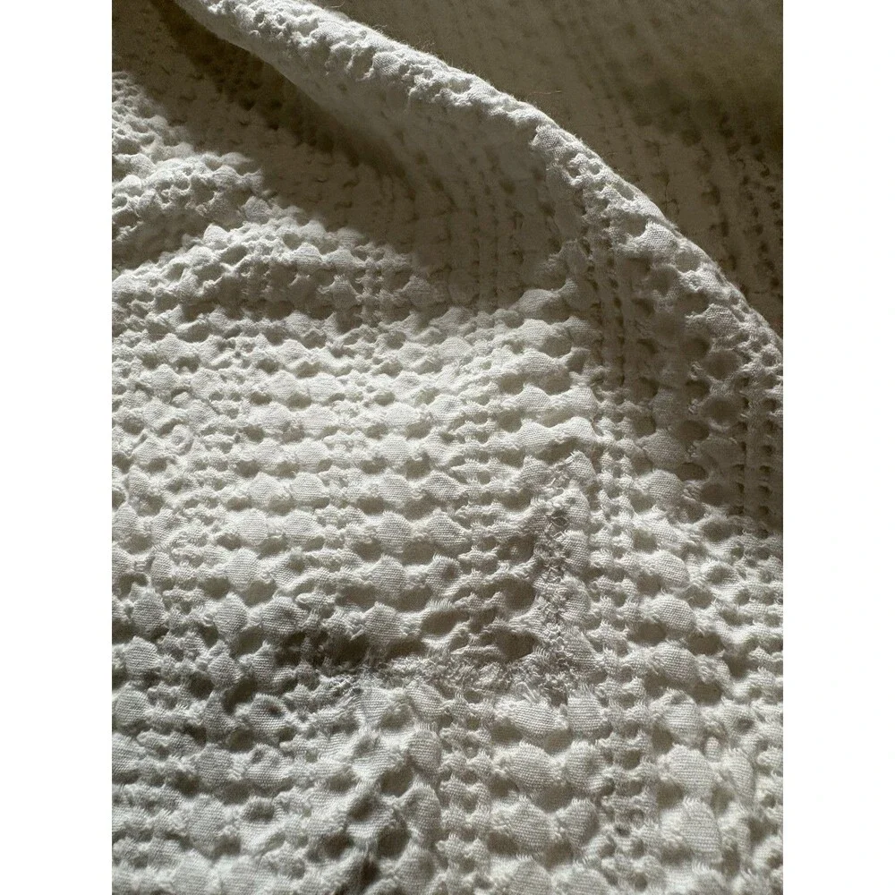 Pottery Barn Honeycomb Cotton Duvet Cover W/ Sham King/Cal King Pls Read Details